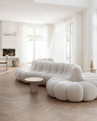 Soho Coffee Table Ø50 cm Travertine