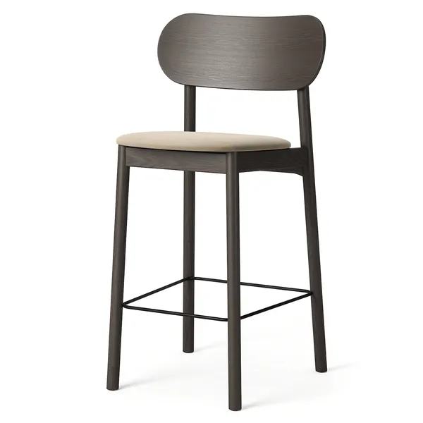 Elephant Barstol Mörk Ek / Beige Sammet