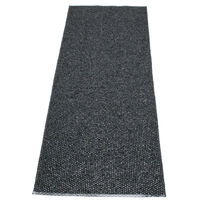 Svea Gulvtæppe 70x240 cm Metallic Black/Black