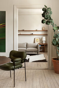 Tiki Sofa 3-Seater Black Legs / Clay
