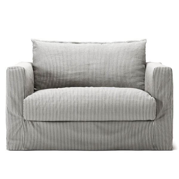 Betræk Til Le Grand Air Nou Love Seat Hør Ash Stripe