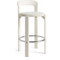 Rey Bar Stool Upholstered 65 cm Cream White