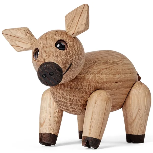 Poppy Pig Träfigur 6 cm