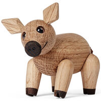 Poppy Pig Träfigur 6 cm
