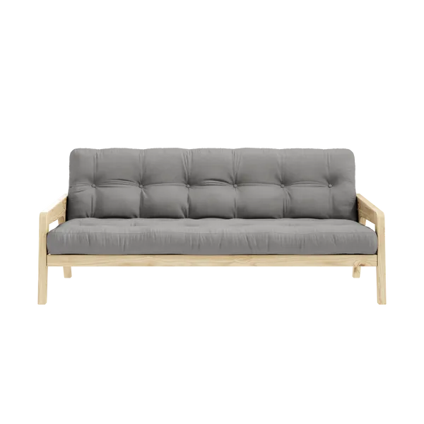 Grab Sovesofa Med Madras Klarlakeret / Grå