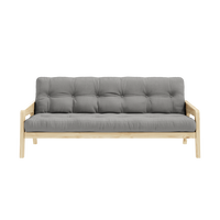Grab Sovesofa Med Madras Klarlakeret / Grå