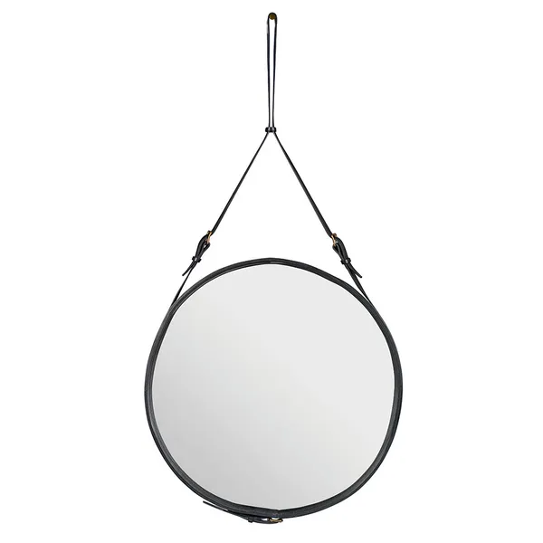Adnet Vægspejl Cirkulær 70 cm Sort