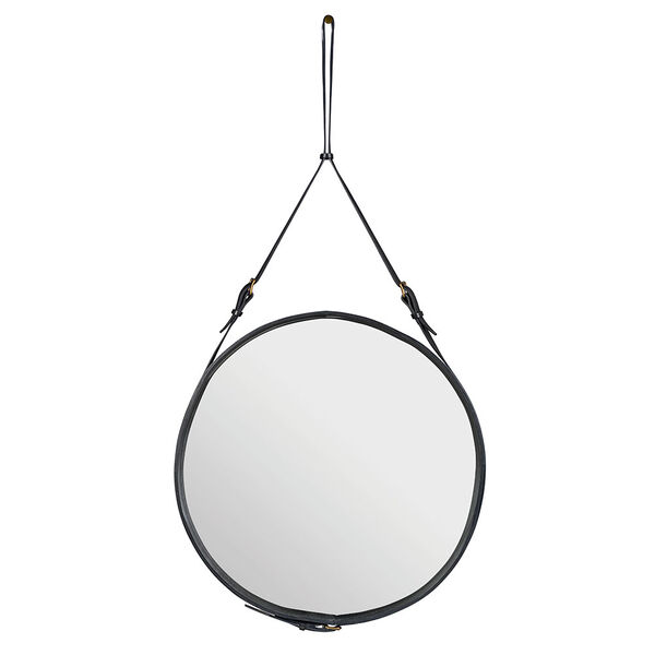 Adnet Vægspejl Cirkulær 70 cm Sort