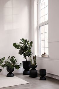 Hourglass Pot Large Black/Dark Grey