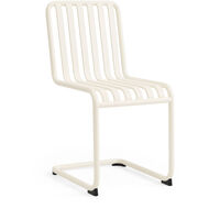 Palissade Cantilever Chair Cream white powder coated steel