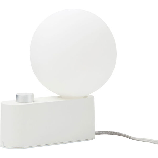 Alumina Table Lamp with Sphere IV White