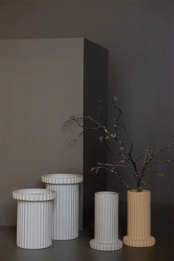 Stripe Vase Sandy Mole