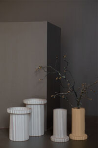 Stripe Vase Sandy Mole