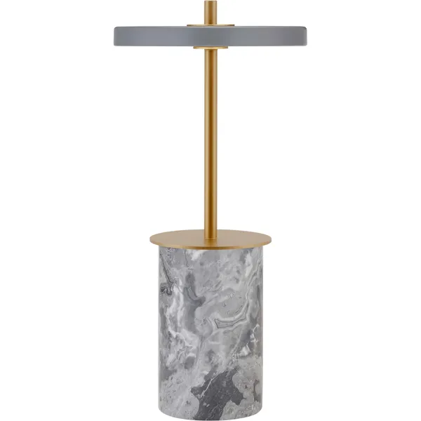 Asteria Move Mini Bordlampe Bærbar Grå Marmor / Messing