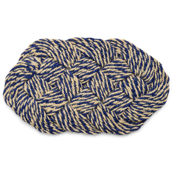 Coco Dørmåtte Swirl 40x80 cm Blue / Offwhite