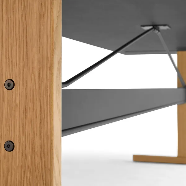 Passerelle Bord 95x300 cm Lackad Ek / Svart