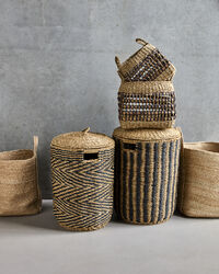 Cesto Förvaringskorg 2-pack Svart/Natur