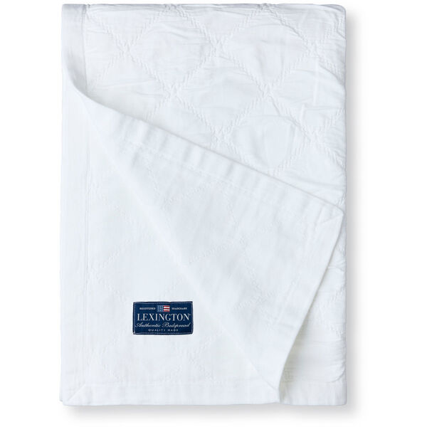 Signature Star Organic Cotton Quilted Päiväpeite 260x240 cm Valkoinen