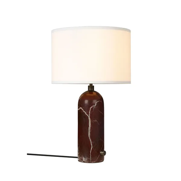 Gravity Table Lamp Small Maroon / White