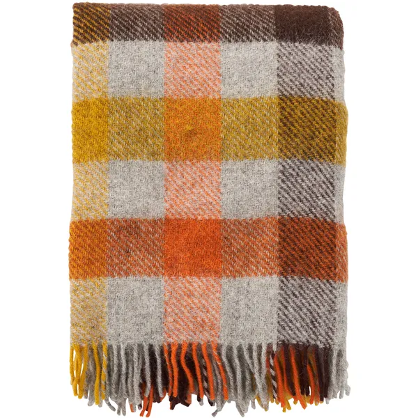 Gotland Plaid 130x200 cm Gul/Flerfarvet