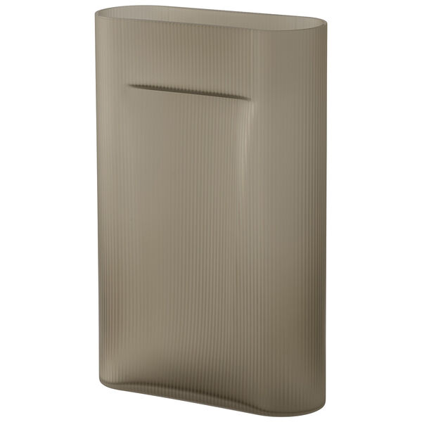 Ridge Vase Frostet Glas 485 cm Taupe