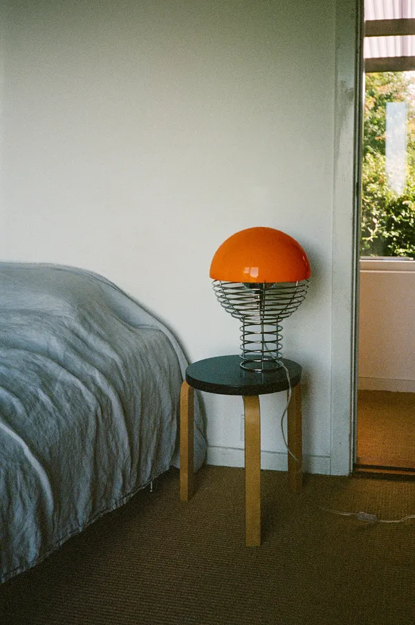 Wire Bordslampa 40 cm Krom / Orange