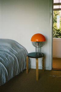 Wire Bordslampa 40 cm Krom / Orange
