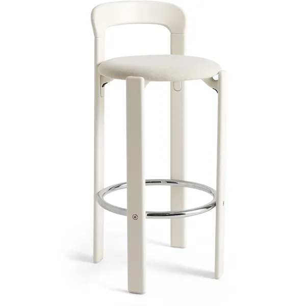 Rey Barstol Betrukket 75 cm Cream White