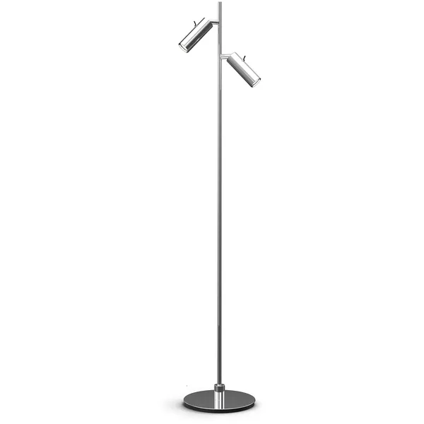 Pipeline Golvlampa Dubbel Krom