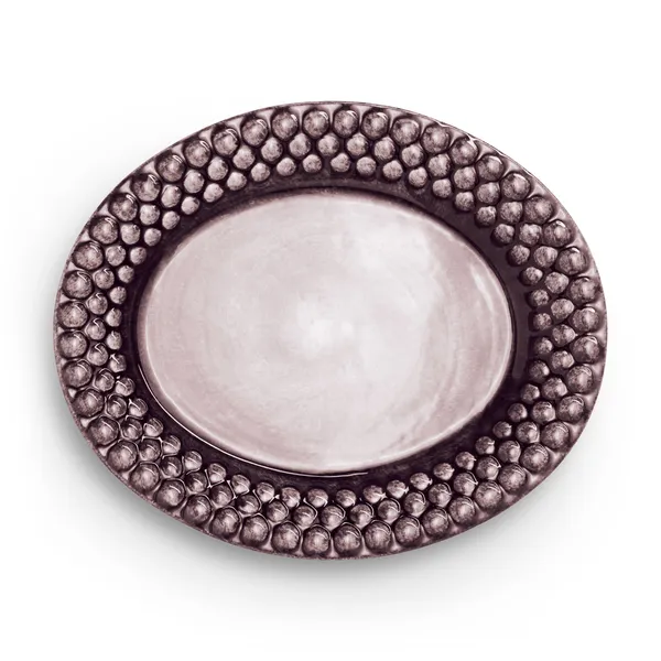 Bubbles Oval Tallerken 20cm Blomme
