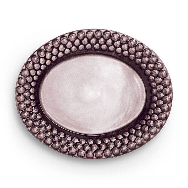 Bubbles Oval Tallerken 20cm Blomme