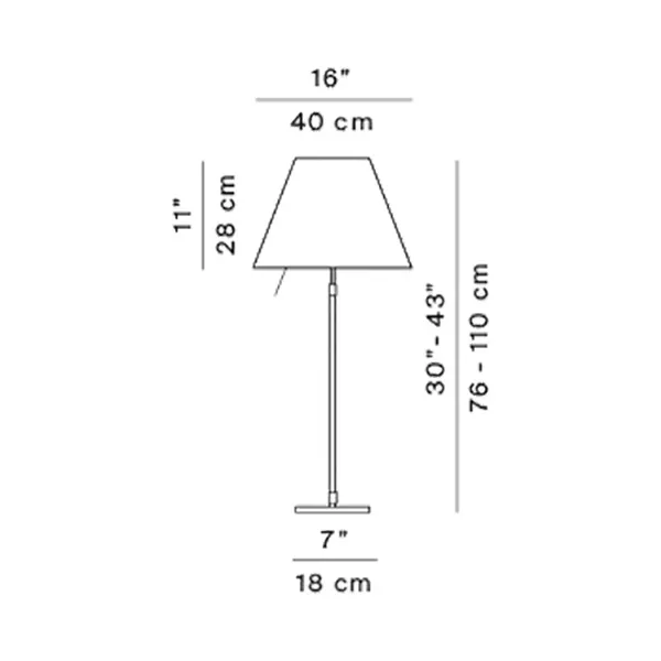 Costanza Table Lamp Aluminum/White