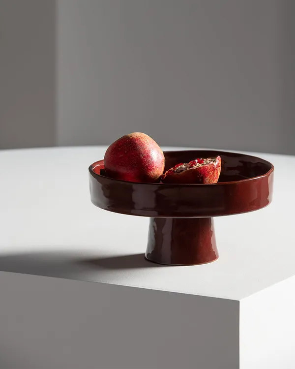 La Mère Bowl With Foot Venetian Red