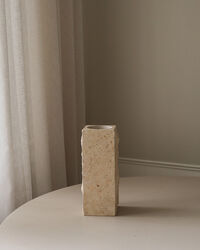 Edge Vase Medium Limestone