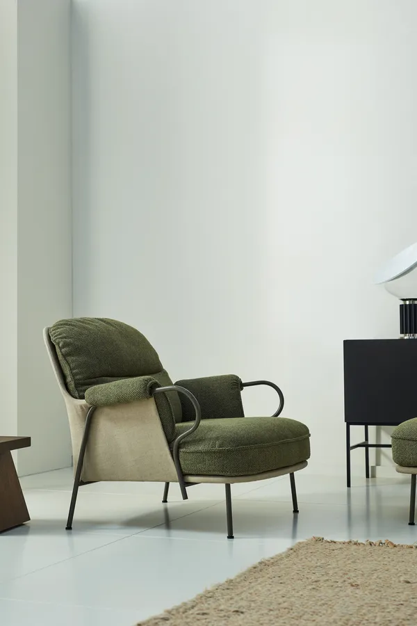 Lyra Armchair With Footstool Safire 005