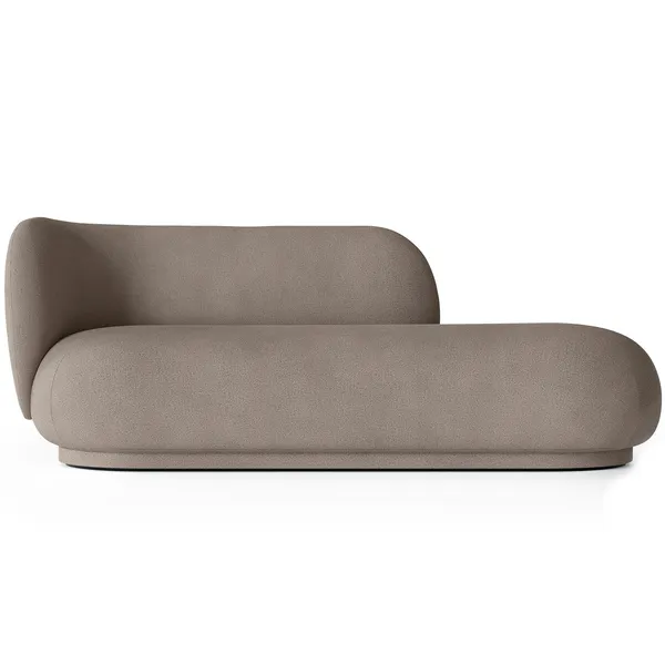 Rico Brushed Divan Venstre Varm Grå