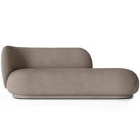Rico Brushed Divan Venstre Varm Grå
