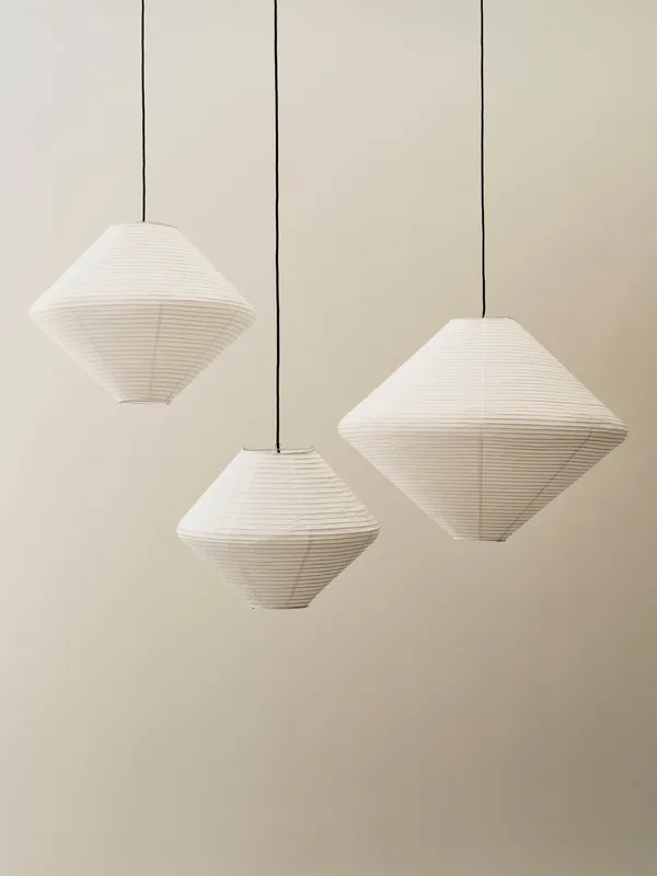 Paper Shade Diamond 80 Lampeskærm Classic White