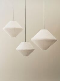 Paper Shade Diamond 80 Lampeskærm Classic White