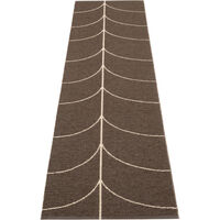 Leif Plastmatta Dark Brown / Cream 70x270 cm