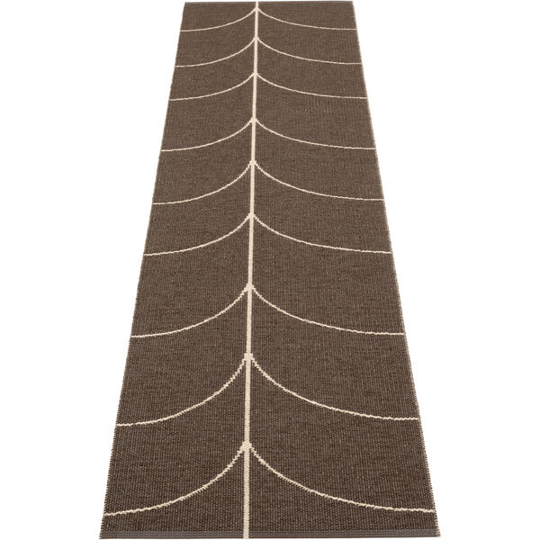 Leif Plastikmåtte Dark Brown / Cream 70x270 cm
