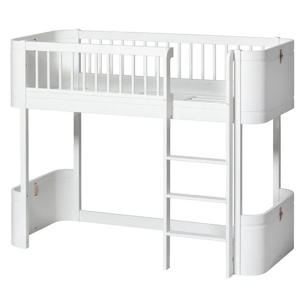 Wood Mini+ Låg Loft Säng Vit