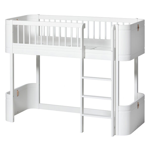 Wood Mini+ Låg Loft Säng Vit