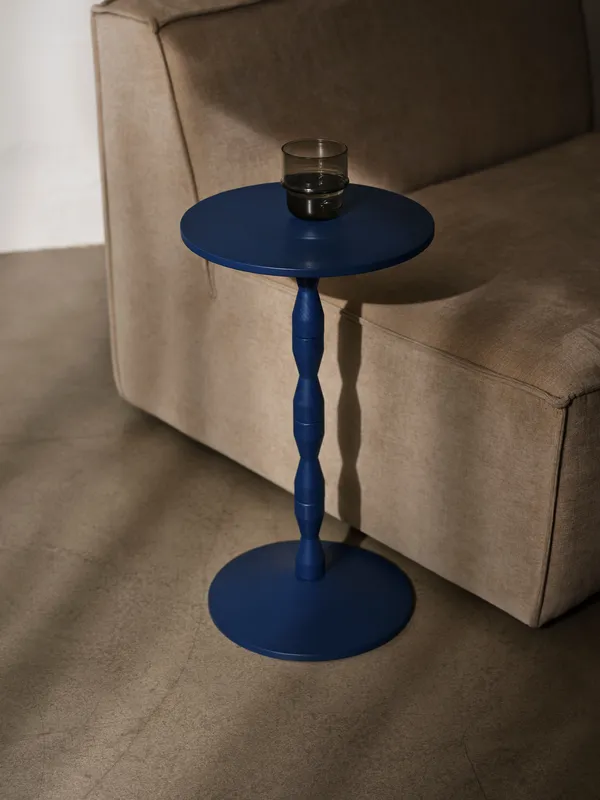 Pedestal Sidebord Eik Blå