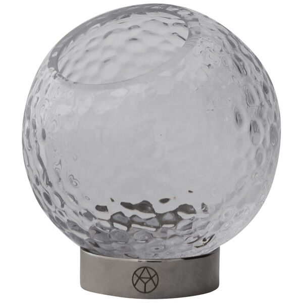 Globe Bubbles Lysestage Ø10 cm Klar / Sølv