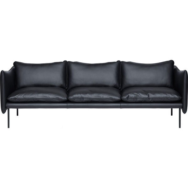 Tiki Sofa 3-Pers Sorte Ben / Læder Elmosoft Sort
