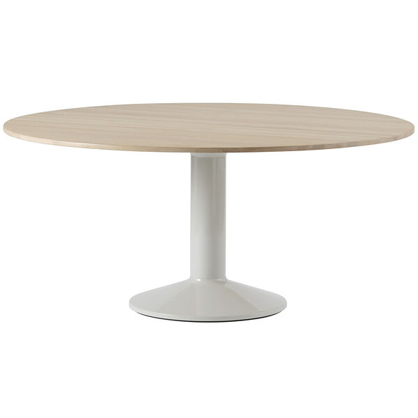 Midst Spisebord Ø160 cm Oljet Eik / Grå