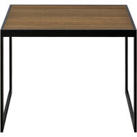 Square Sidebord 56x41x43 cm Sort/Burned Walnut