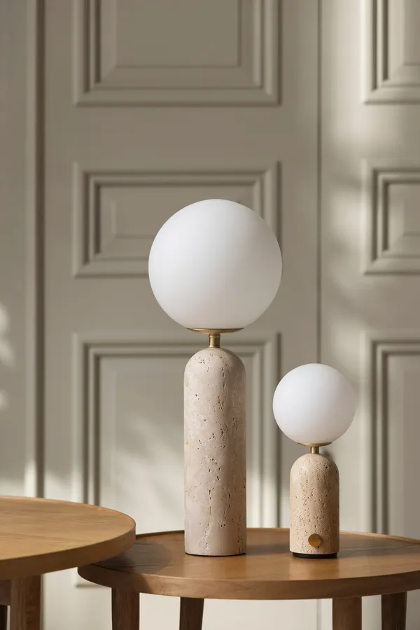 Torrano Bordlampe Bærbar Travertin