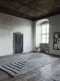 Shaggy Labyrinth Rug Grey